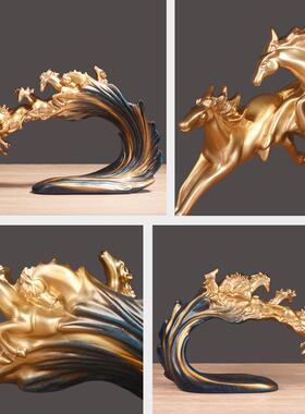 马摆件万马奔腾工艺品新房办公室桌摆设公司乔迁新店开业礼品