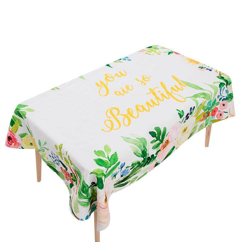 小清新绿色ins田园风桌布防水防油长方形餐桌布茶几桌垫布艺棉麻,淘宝优惠券,粉丝福利购,淘宝优惠卷