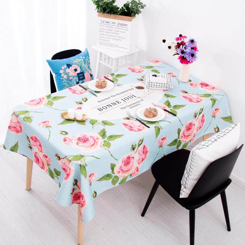 小清新绿色ins田园风桌布防水防油长方形餐桌布茶几桌垫布艺棉麻,淘宝优惠券,粉丝福利购,淘宝优惠卷