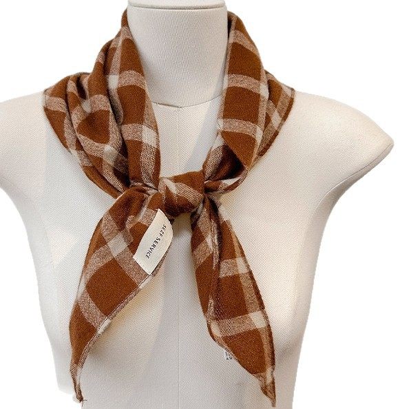 【芭芭农场兑换】针织仿羊绒围巾披肩三角巾2个装 - 图3