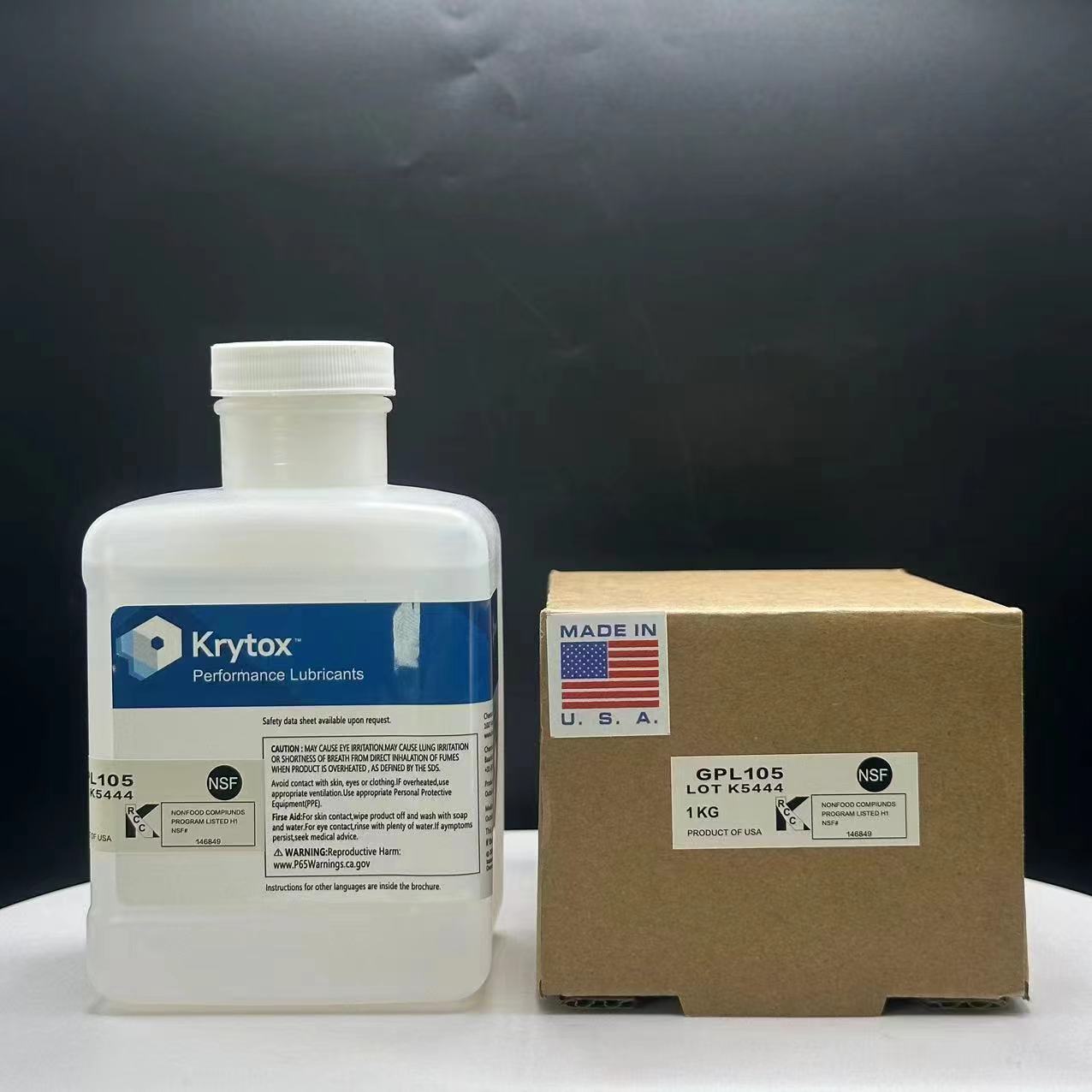 杜邦润滑剂 Krytox GPL205 206 227科慕PFPE全氟聚醚润滑脂 1kg - 图1
