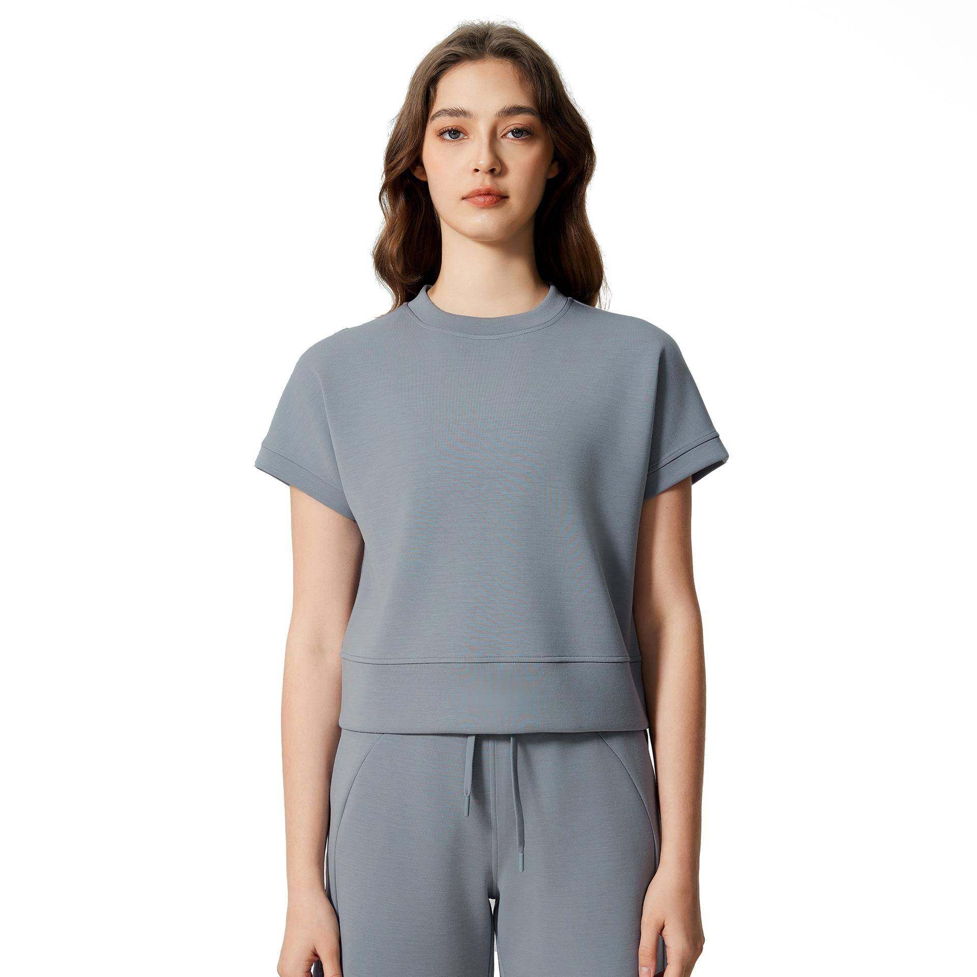 夏季云感空气层运动短袖t恤女宽松落肩袖健身瑜伽服上衣D25022,淘宝优惠券,粉丝福利购,淘宝优惠卷