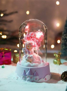 小夜灯花仙子摆件樱花生日礼物