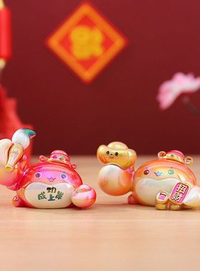 办公室创意礼品桌面盲盒福运蟹