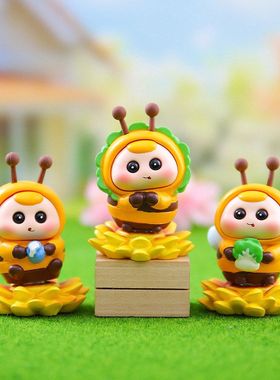 宠摆件爱萌可旋转潮玩可ee小蜜蜂
