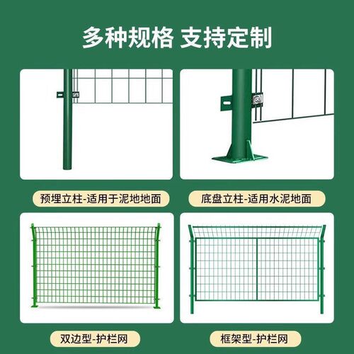 速发铁丝网围栏果园圈地鱼塘养殖隔离防护网高速公路双边丝护栏网 - 图2