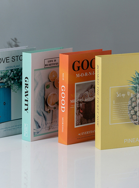 速发彩色样款假书书视板房客厅电新柜儿童房书柜桌面装饰书模型书