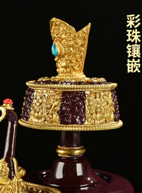 热销纯铜藏传用品尼泊尔工艺文巴B壶净水瓶贲巴壶灌顶密宗法器宝