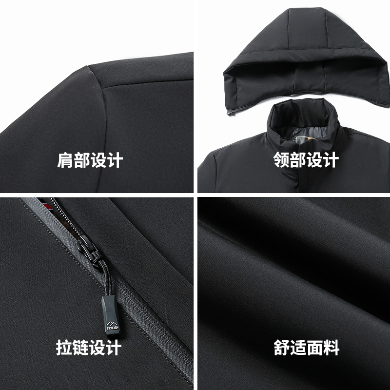 啄木鸟棉服男款2025冬爸爸装新款加绒加厚防寒棉袄中老年棉衣外套
