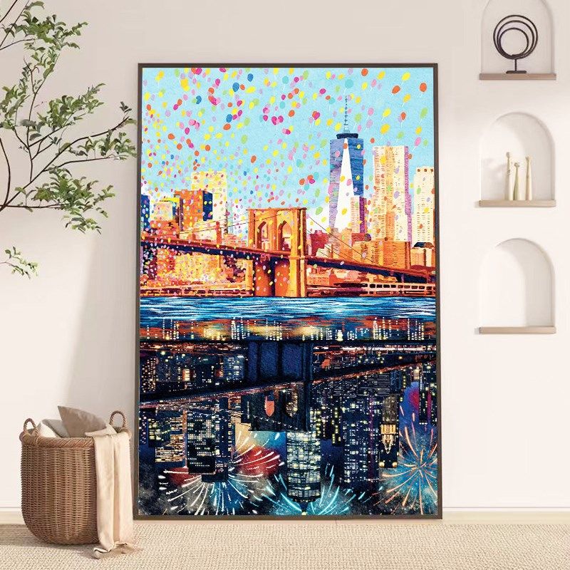 2025新款5d钻石画星空烟花点钻十字绣满钻高难度客厅风景水钻贴画,淘宝优惠券,粉丝福利购,淘宝优惠卷