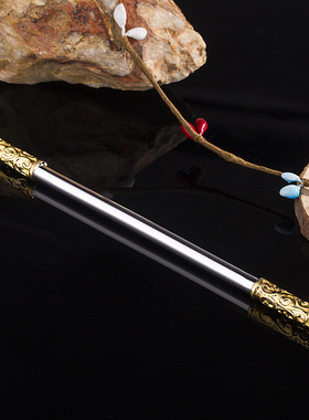 纯铜如意金箍棒摆件定海神针齐天大圣孙悟空茶宠可放鱼缸造景装饰