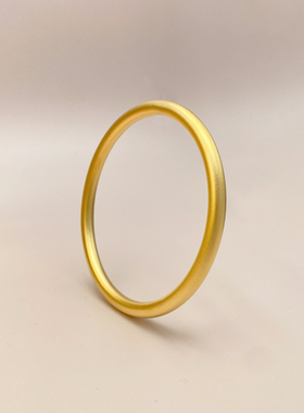 素圈传承仿黄金古法手镯