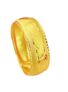 沙金龙凤手镯仿真一对