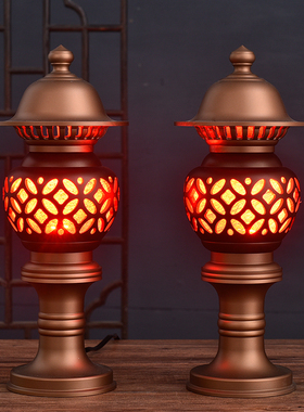 极速纯铜供佛f套装家用财神供具供水杯长明灯花瓶供盘香炉佛堂摆