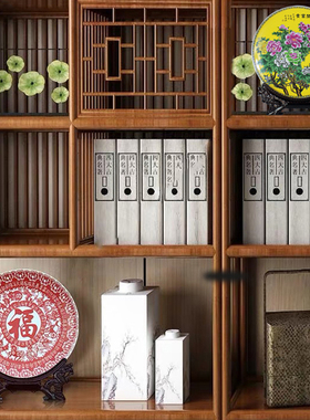 新品景德镇陶瓷粉彩孔雀s装饰盘瓷盘摆件中式家居客厅玄关电视柜