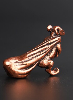 速发做小纯仿紫铜老鼠代代有财鼠精肖摆件十二生品金钱鼠招财运旧