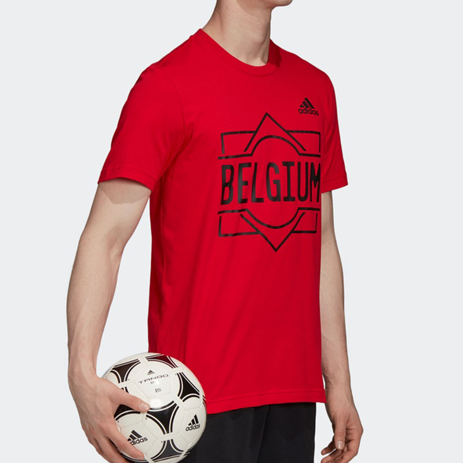 Adidas/阿迪达斯正品 BELGIUM夏季新款男装足球运动短袖T恤FT6050 - 图2