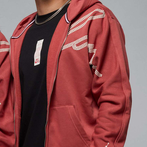 Nike/耐克正品JORDAN男士加绒连帽针织印花外套HF9296-691 - 图1