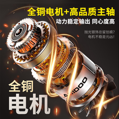 电磨机小型手持打磨机玉石木雕抛光电动切割神器雕刻工具迷你电钻 - 图1