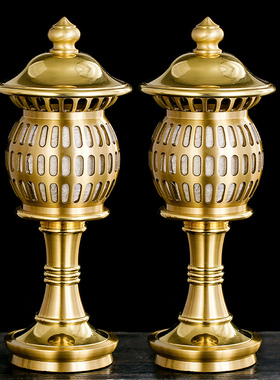 极速铜香炉纯家用室内供奉供灯景泰蓝供盘供水Q杯花瓶佛具用品大