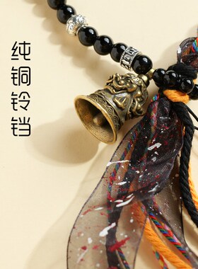 新品山鬼花钱手链纯铜国风新中式民族设计M复古先天八卦钱铜钱压