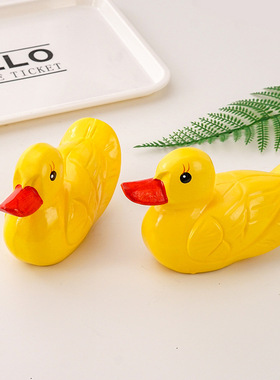 可爱韩式鸳鸯木质手绘彩色鸭子摆件装饰品室内卧室房间摆设结婚