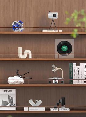 现代极简酒店样板间摆件客厅高级感壁龛小众音乐主题艺术软装饰品