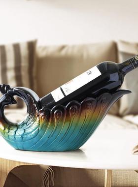 简约北欧孔雀花瓶摆件陶瓷客厅电视柜酒柜装饰品桌面摆设结婚礼物