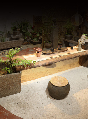 速发所意新中式禅意功夫茶桌茶板会创茶室大台茶桌椅组合民宿茶几