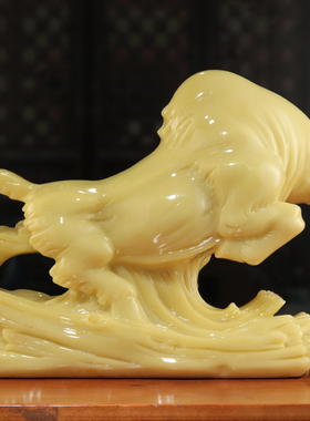 速发玉石牛摆桌生肖牛礼财镇宅工艺品客厅办公室老板件装饰品开业