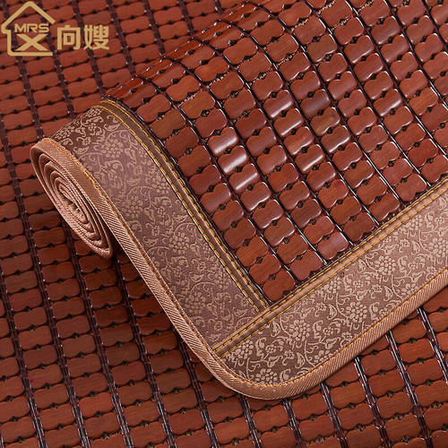 新品向嫂麻将凉席竹凉席席子竹席可折叠单双人床学V生空调席夏天 - 图0