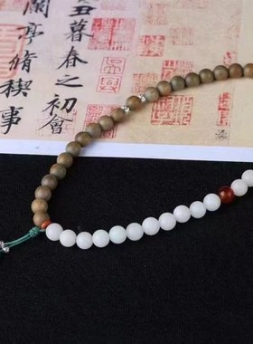 极速天然阿根廷绿檀木佛珠双圈手串玉檀香文玩手T链念珠女士小清