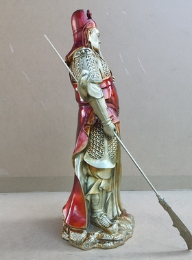 极速纯铜关公关二爷关羽聚宝盆提刀捋胡武财神家居店铺Z送礼供奉