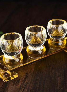 极速l供佛杯供水杯佛水杯供圣水净杯水J杯供佛具台湾水晶切面贡杯