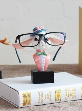 极速创意可爱动物眼镜层s架眼镜店装饰品办公室摆件礼物桌面眼镜