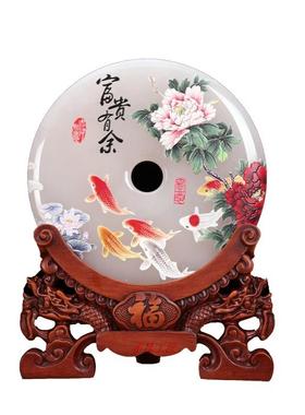 极速l天然富汗玉扣石平安摆礼件和氏璧阿酒柜玄关摆W开业送玉石摆