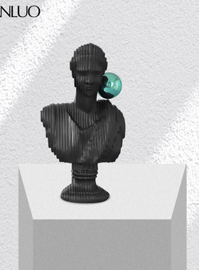 北欧风格切形人物树脂雕塑样板房办公室电视柜创意家居摆件工艺品