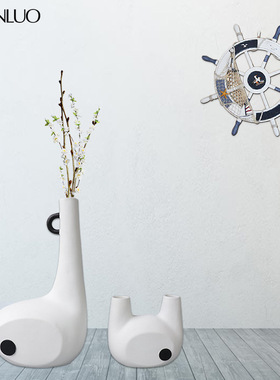 创意音符树脂工艺品摆件花瓶现代简约家居酒店样板房家居装饰花瓶