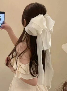 粉色在逃公主发饰蝴蝶结头饰