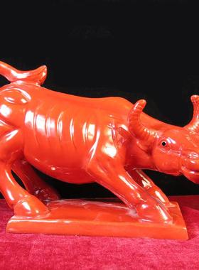 陶瓷黄牛摆件客厅玄关桌面瓷牛工艺礼品摆饰小水牛家居装饰品小耕