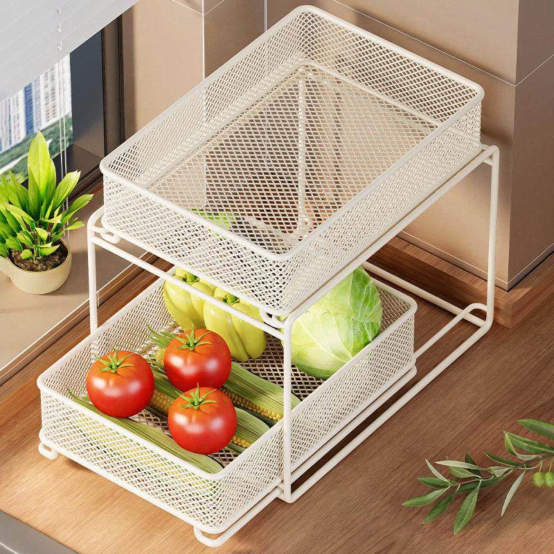 厨房台面蔬菜置物架桌面上储菜篮子灶台菜架子多层放水果蔬收纳筐,淘宝优惠券,粉丝福利购,淘宝优惠卷