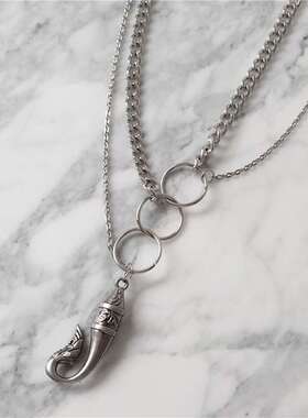 极速Fengfan retro simple pendant metal pendant tag insZ doub