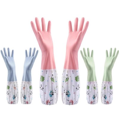 TT洗碗手套厨房加长耐高温耐磨防割女专用家用洗衣家务加绒防水防