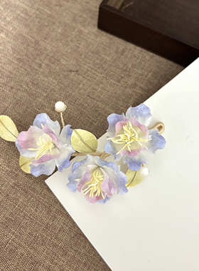 绘此间【织烟】蚕丝线手工制作绒花发簪百搭日常礼物