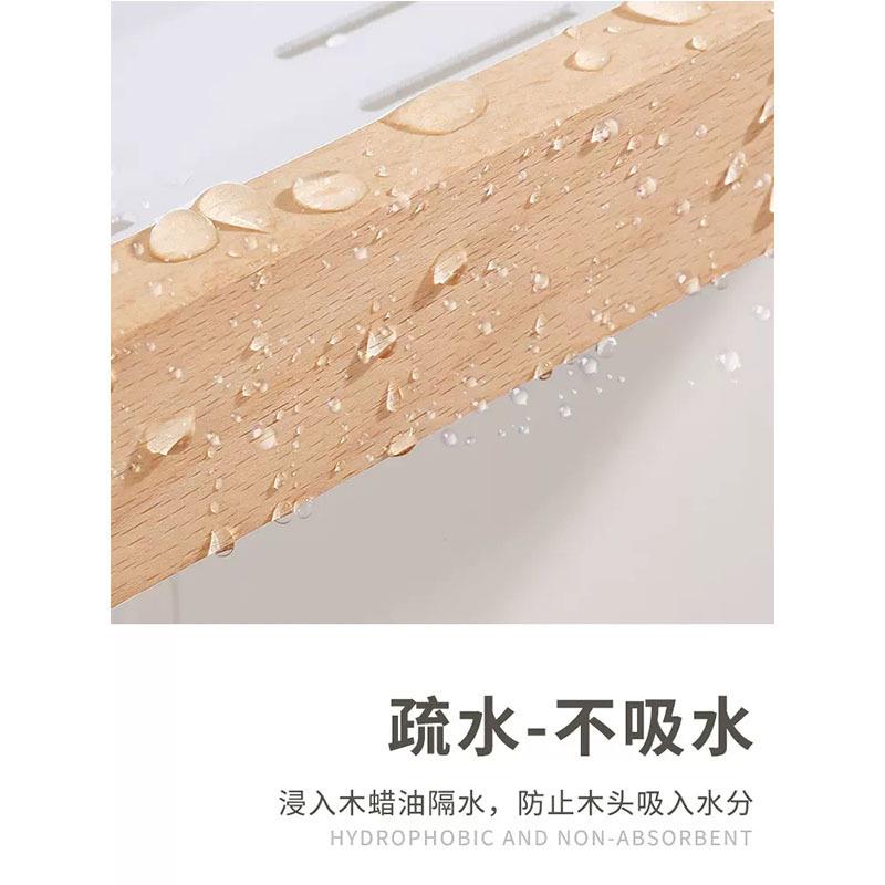 实木纸巾盒卫生间免打孔抽纸盒厕所洗手间厕纸架卫生纸置物架纸巾 - 图2