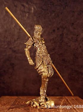 黄铜实心齐天大圣保摆件桌面装饰品斗战胜佛孙悟空客厅办公室摆件