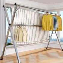 Folding clothes hanger floor indoor home balcony Bedroom stainless steel outdoor cool telescopic rod style sunburn