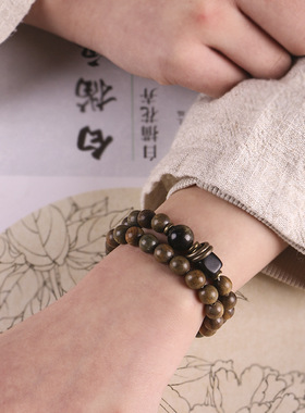 新品山西直发定制老料绿檀木定制念珠香薰檀M香盘玩念珠文玩手串