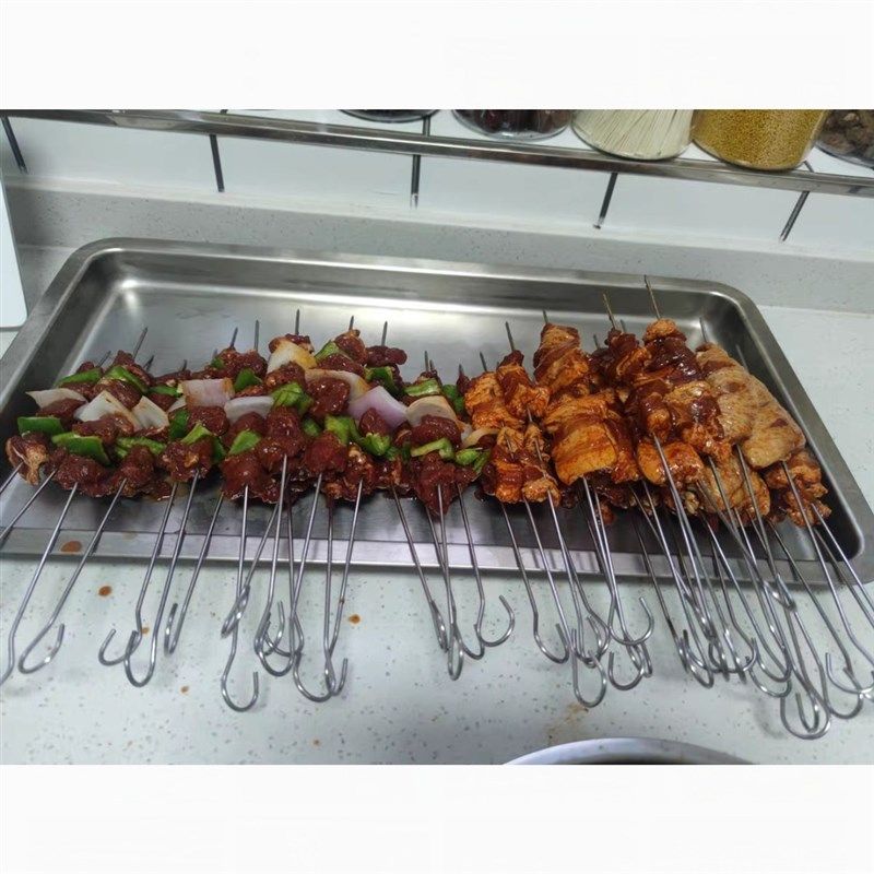 极速烤箱吊烤签专用钢签烤鸭炉挂钩签子304不锈钢V带圆带勾圆环烧,淘宝优惠券,粉丝福利购,淘宝优惠卷