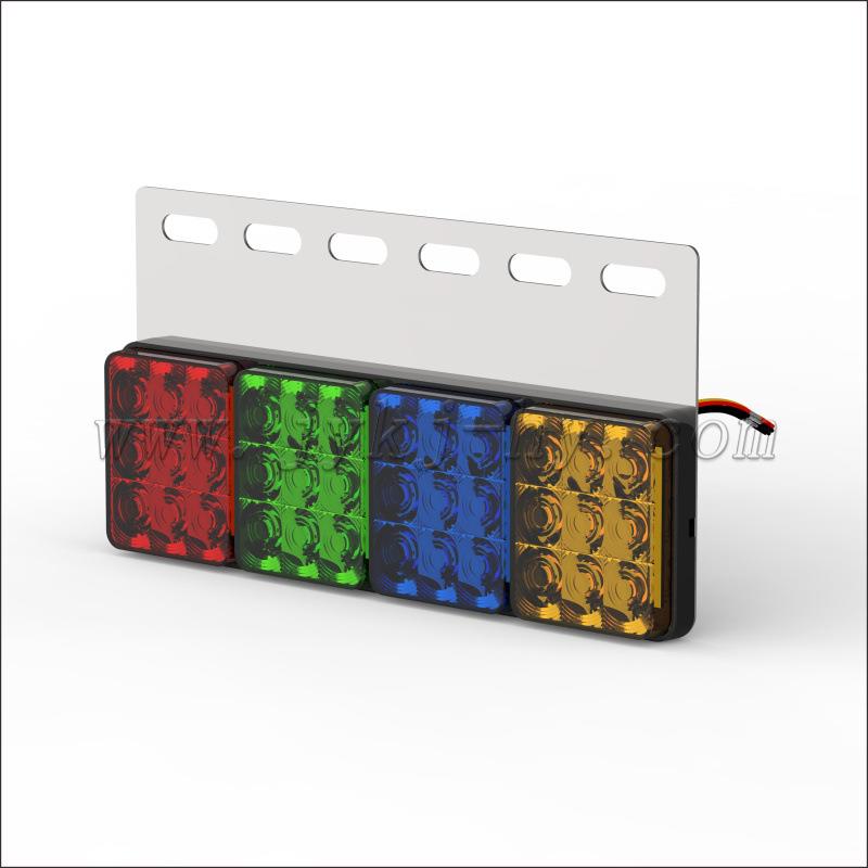 台灣led爆亮 小方型 紅黃白防水led后燈led後燈led尾燈 - 图1